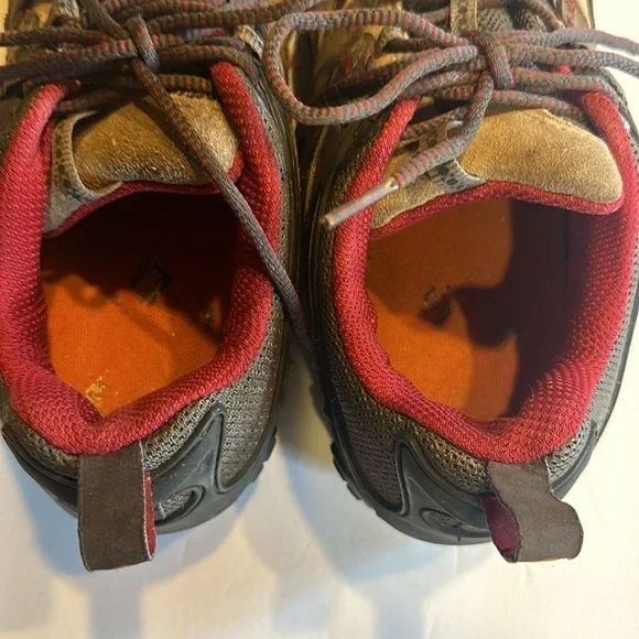 Merrell Arc Ventilator Chameleon hiking trail shoes brown & red Vibram soles - Picture 4 of 9